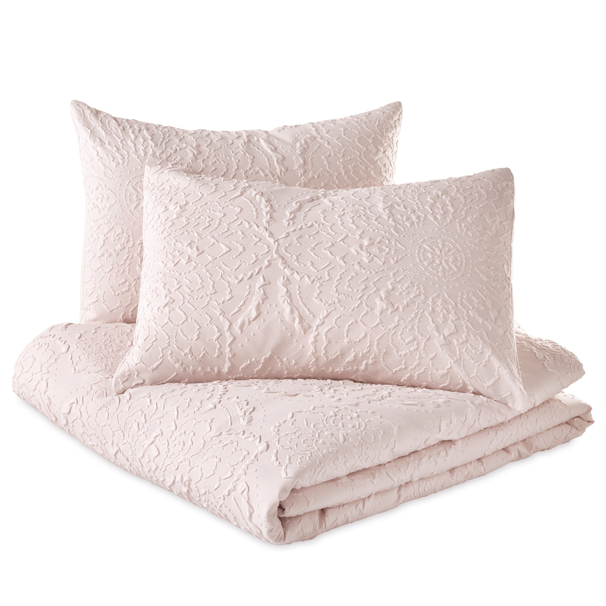 Microsculpt Solid Medallion Duvet Set