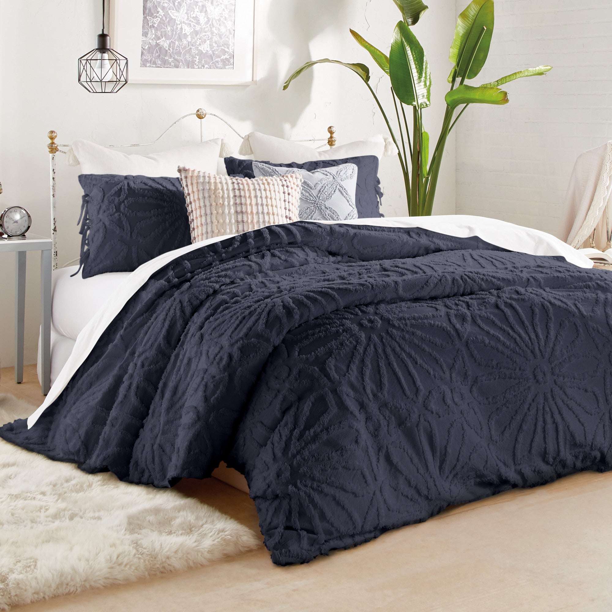 Peri Home Chenille Medallion Comforter Set decoratd