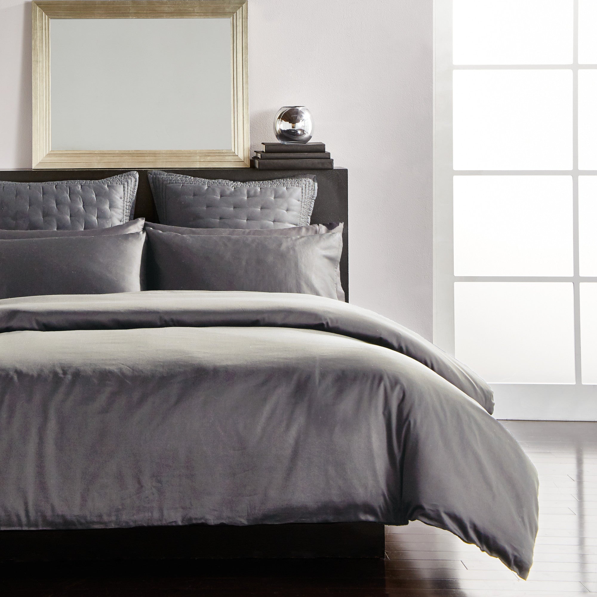 Donna Karan Modern Classics outlet Full/Queen Gray Duvet Cover