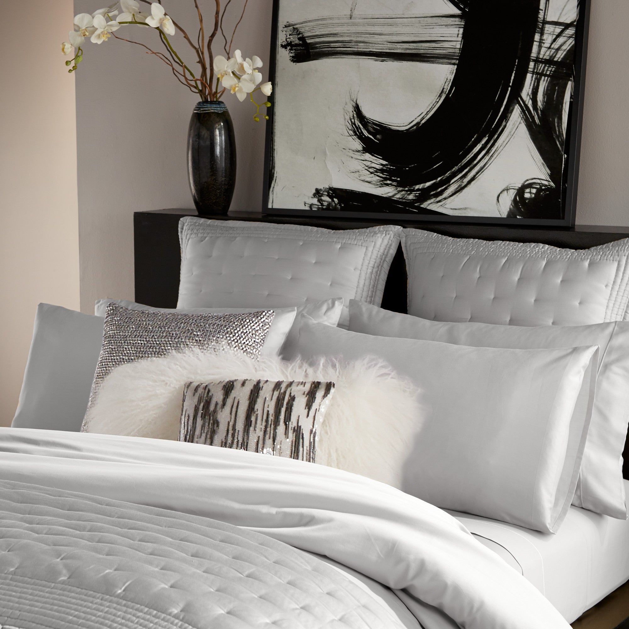 Donna Karan Essential Silk Blend Quilt Collection decoratd