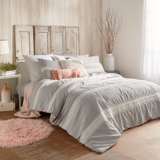 Peri Home Tufted Dot Stripe Comforter Bedding Collection Set