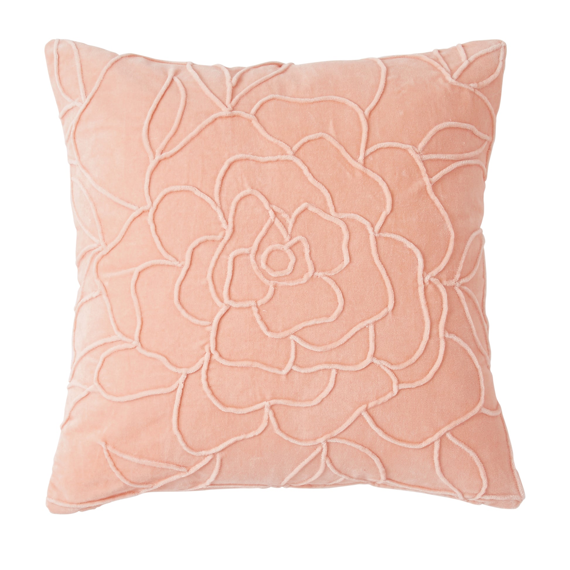Peri Home Velvet Floral Decorative Pillow