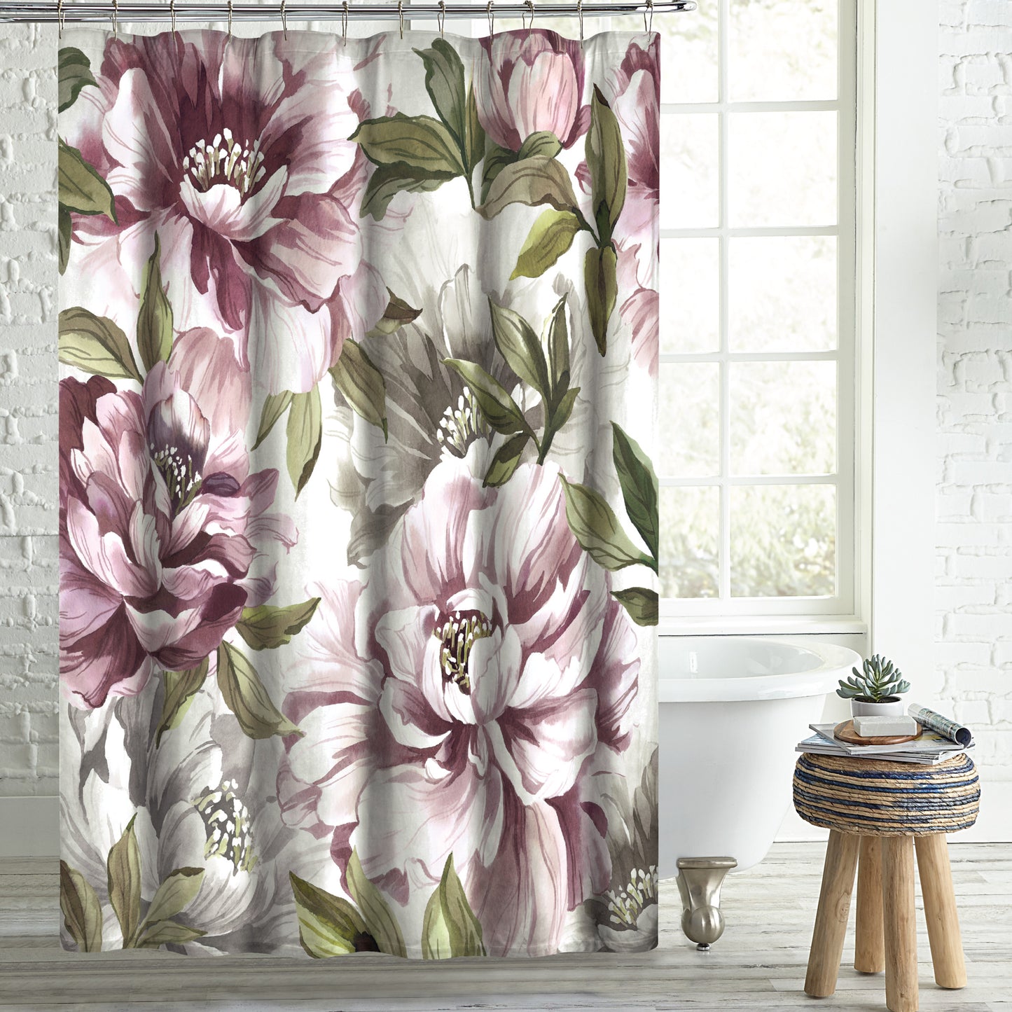 Peri Home Peony Blooms Shower Curtain