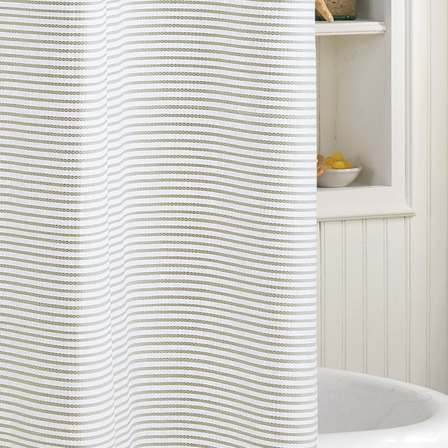 Peri Home Panama Stripe Shower Curtain