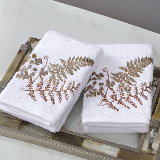 ALL SALES FINAL Michael Aram Fern Embroidered Guest Towel Set