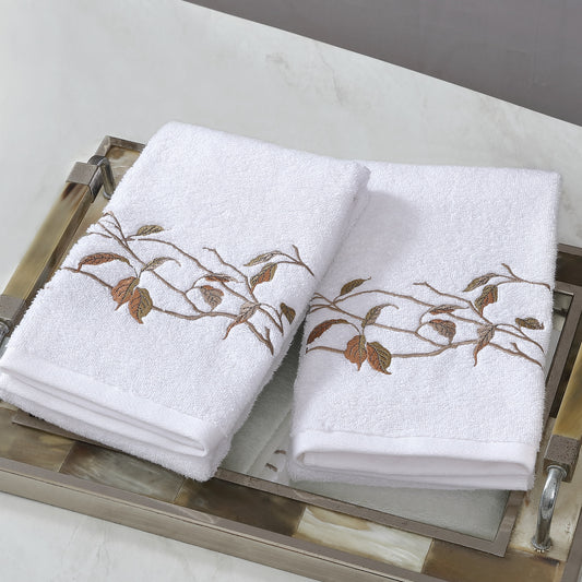 ALL SALES FINAL Michael Aram Branch Embroidered Guest Towel Set