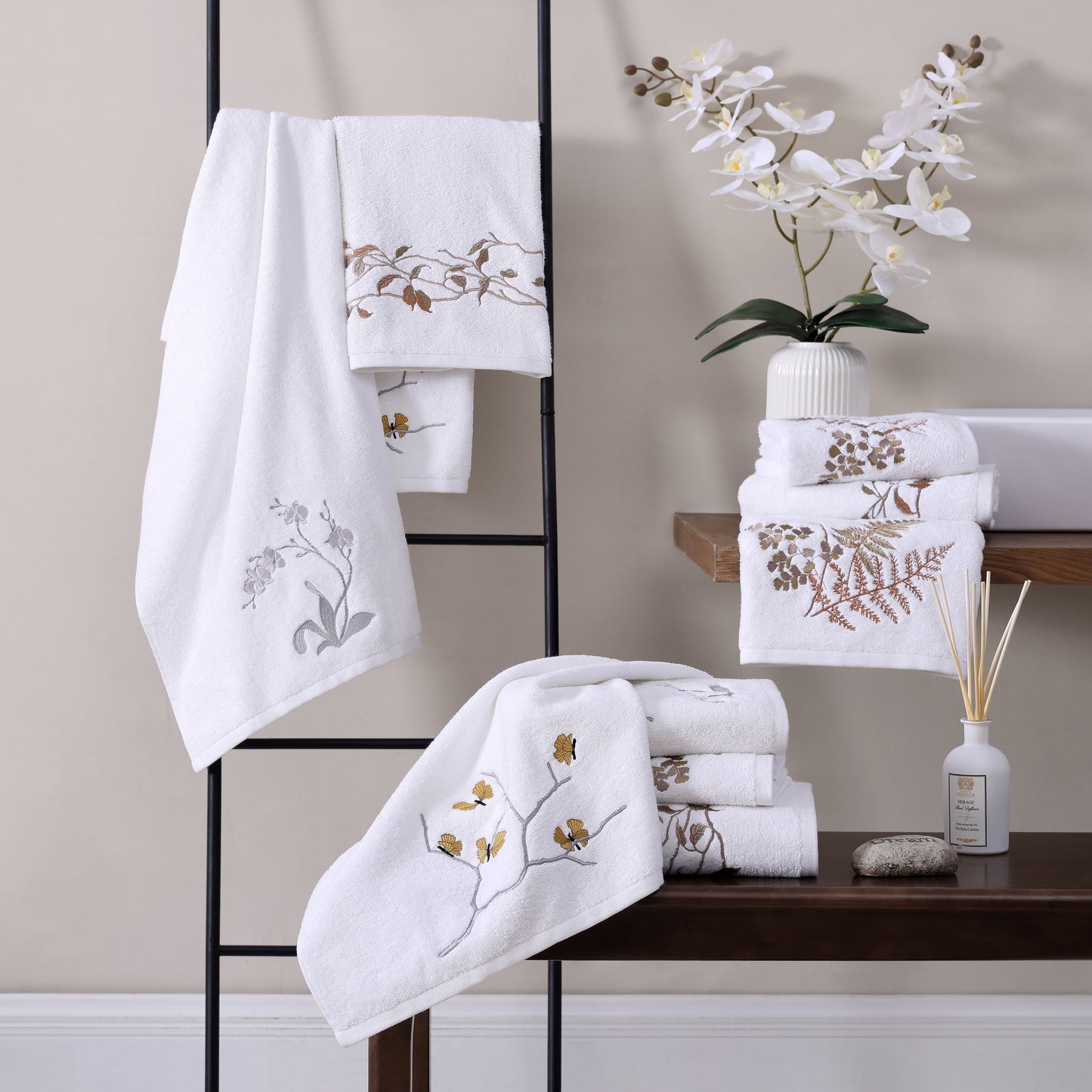 Michael Aram Branch Embroidered Guest Towel Set