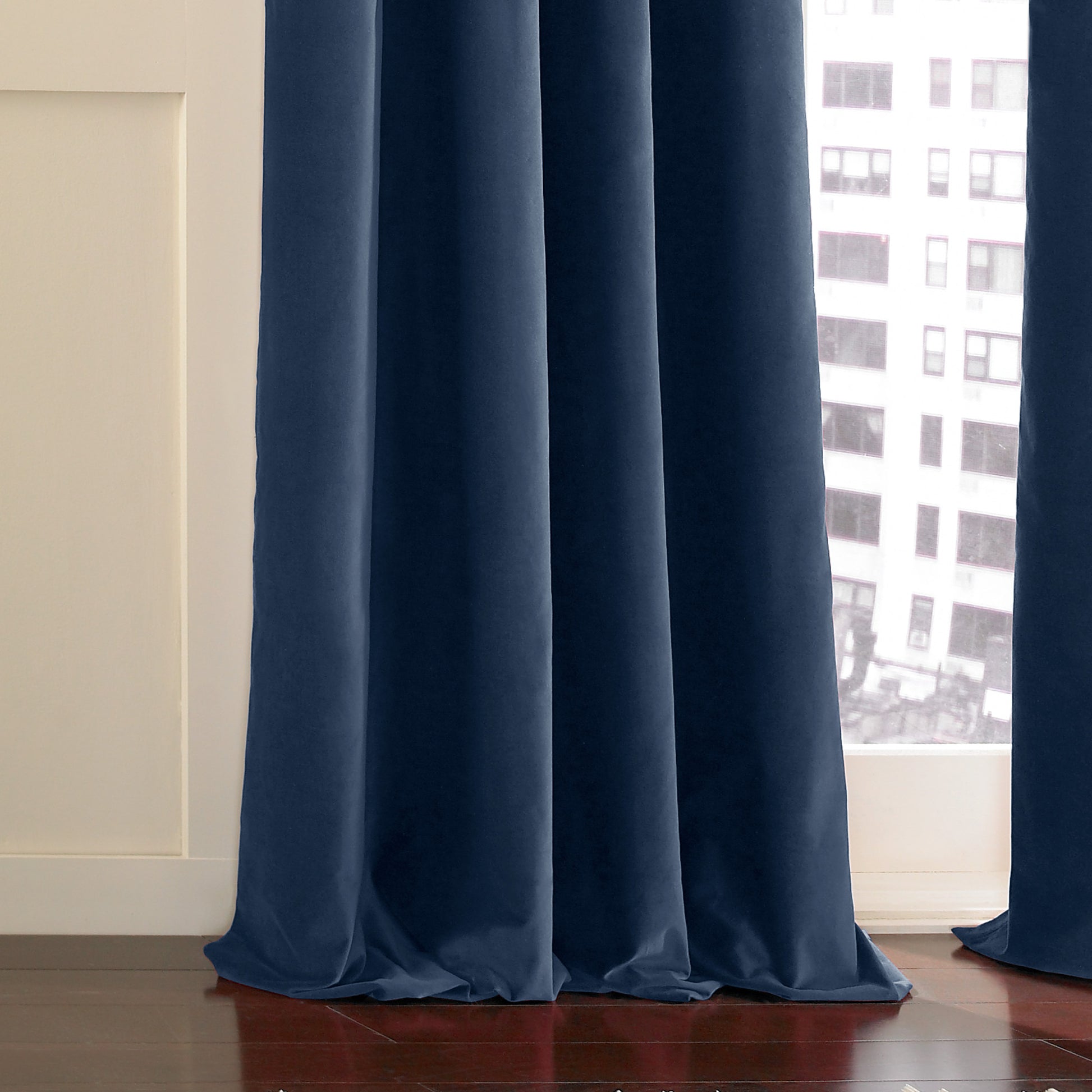 Curtainworks Messina Grommet Window Curtain Panel Navy