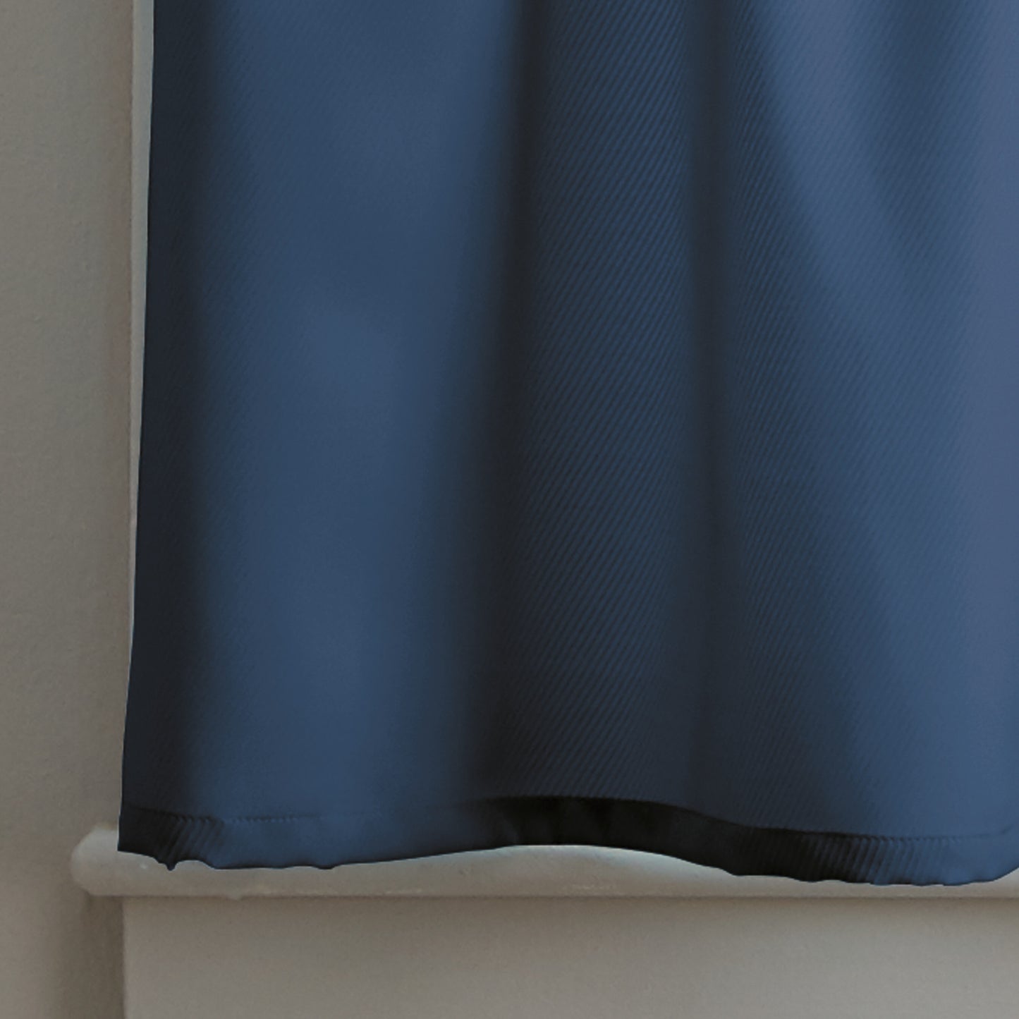 Curtainworks Solid Twill Tiers & Valance Set Navy