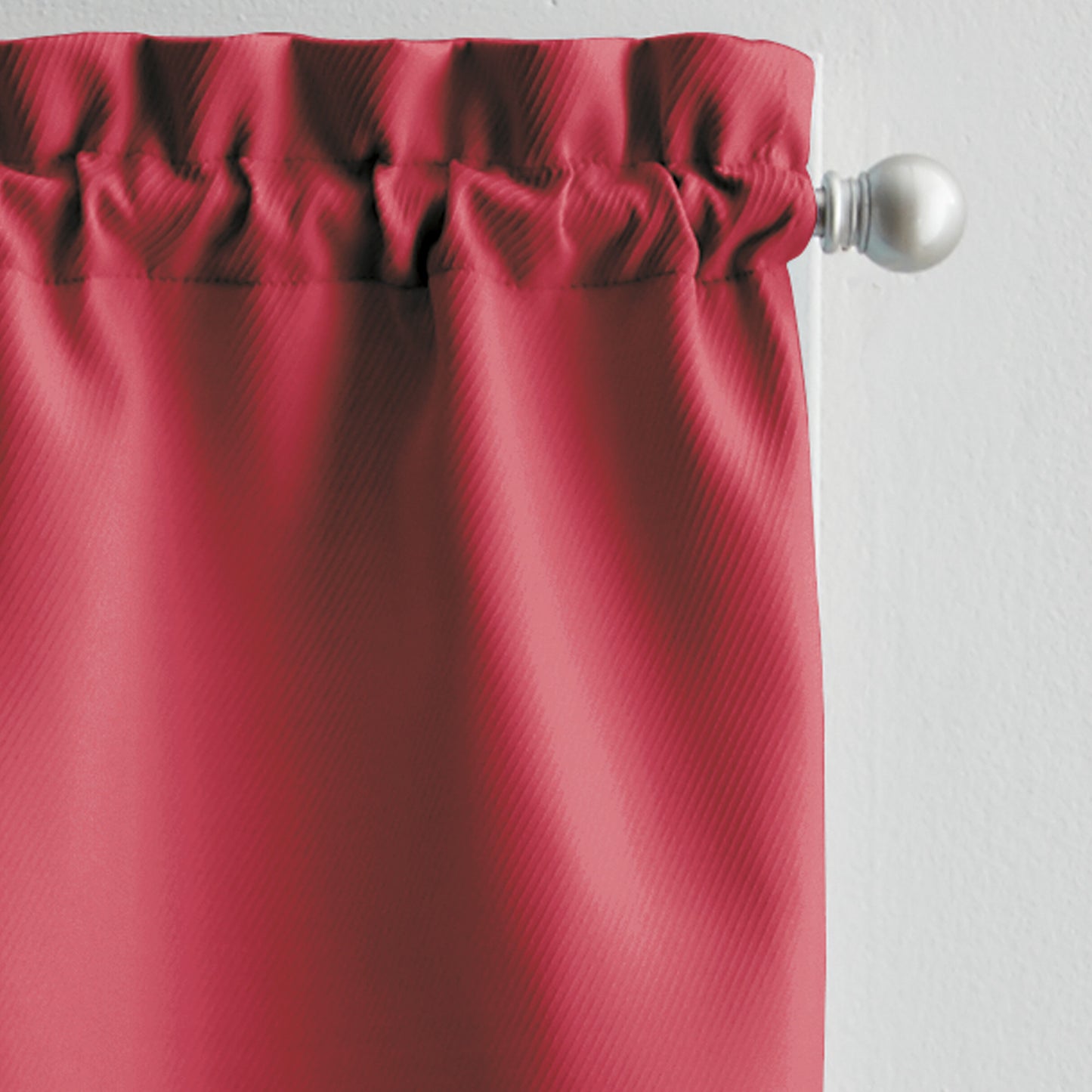 Curtainworks Solid Twill Tiers & Valance Set Red