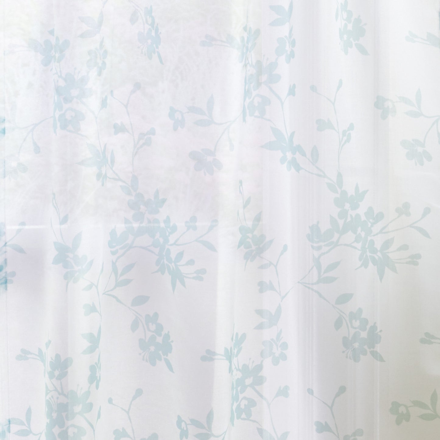 Martha Stewart Bellefield Floral Valance & Tiers Aqua