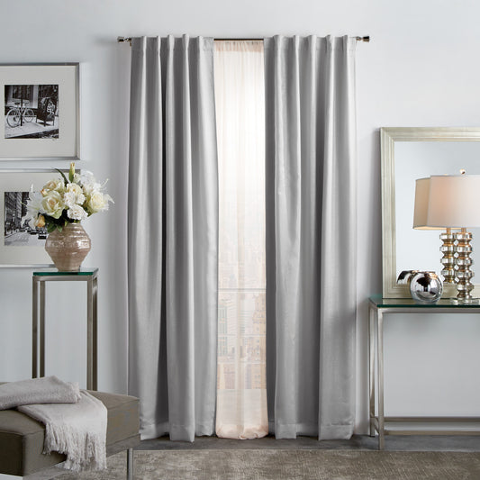 Martha Stewart Park Avenue Curtain Panel Silver