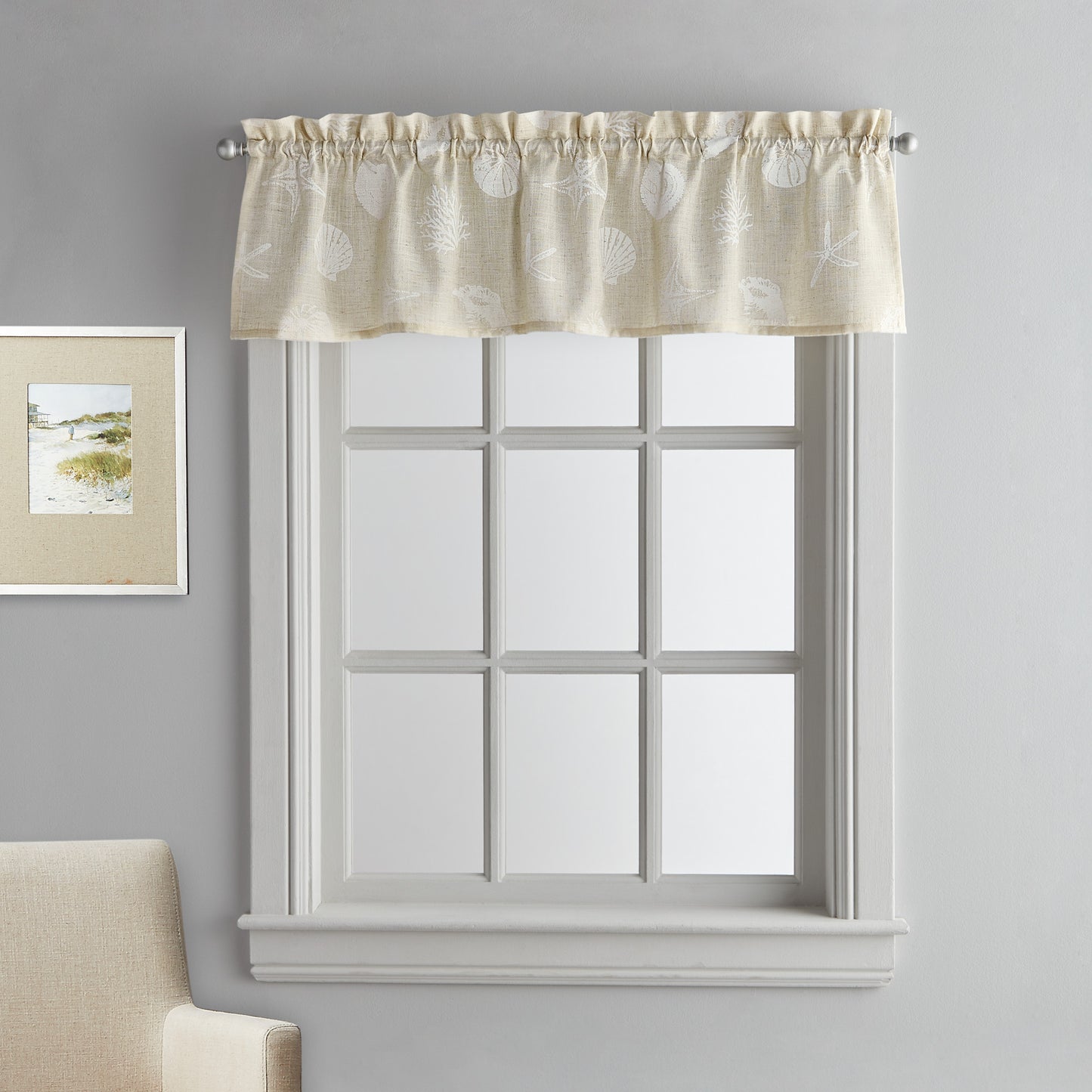 Destinations Seashells Valance Linen