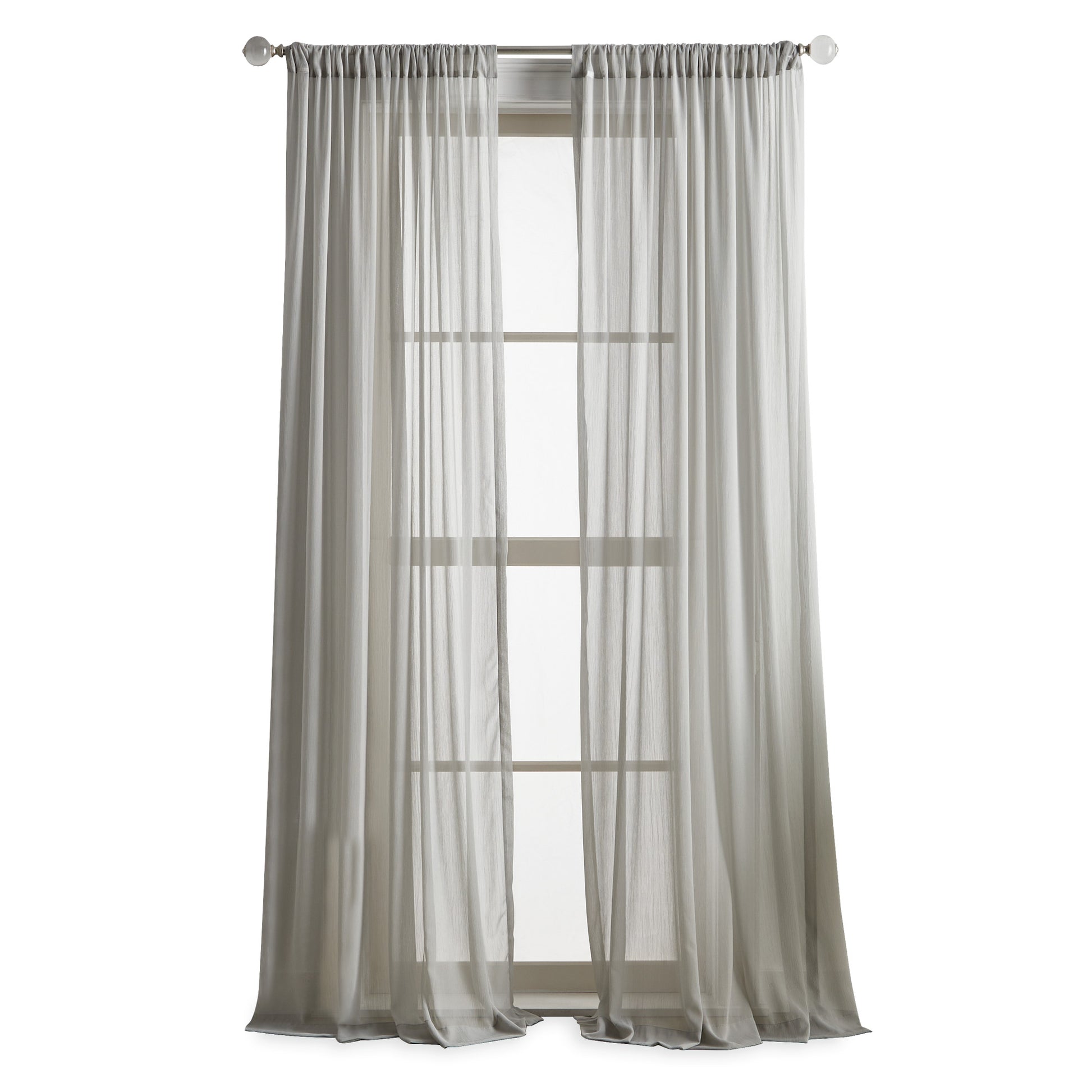 Martha Stewart Glacier Sheer Curtain Panels