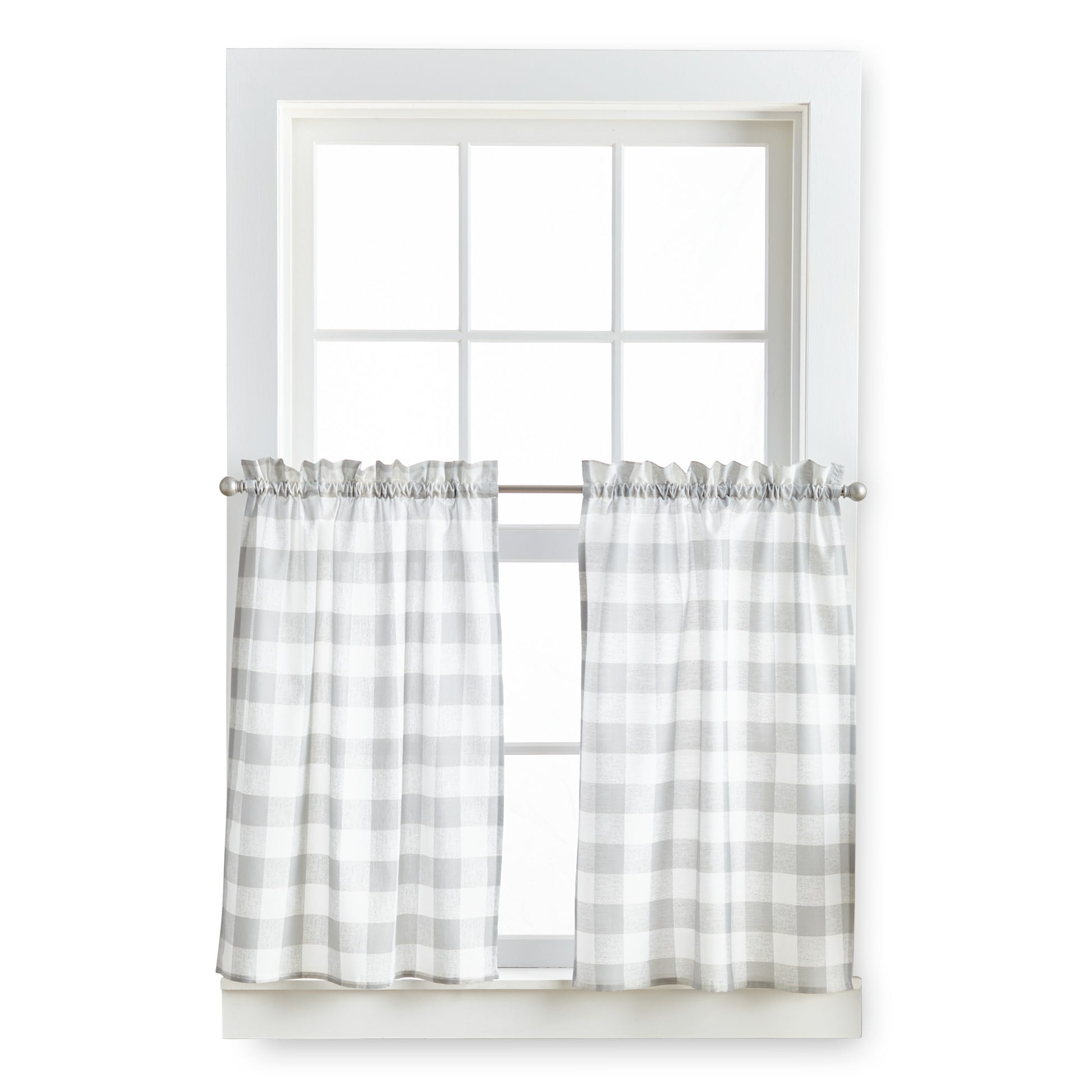 Curtainworks Buffalo Check Valance and Tiers