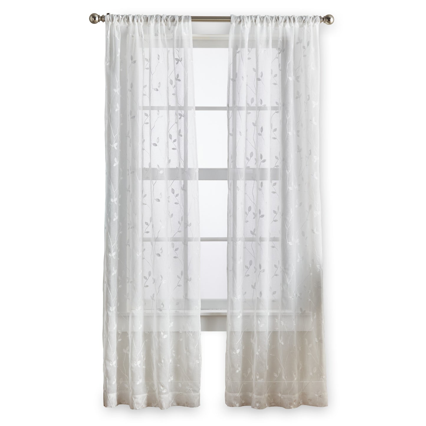 Curtainworks Botanical Embroidery Curtain Panel Pair