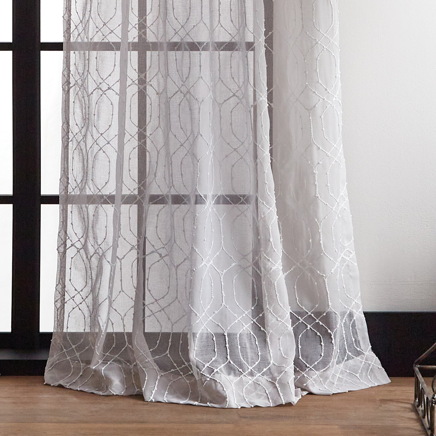 Martha Stewart Hourglass Embroidery Curtain Panel