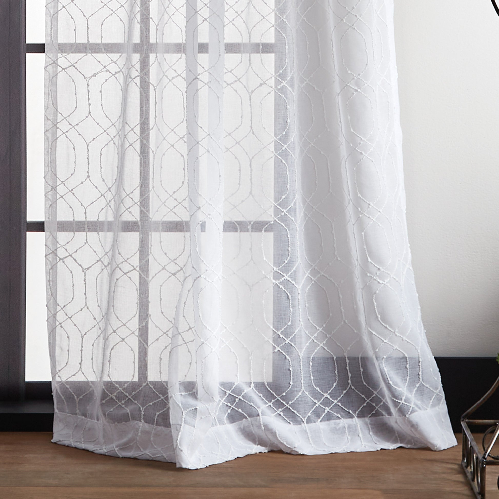 Martha Stewart Hourglass Embroidery Curtain Panel