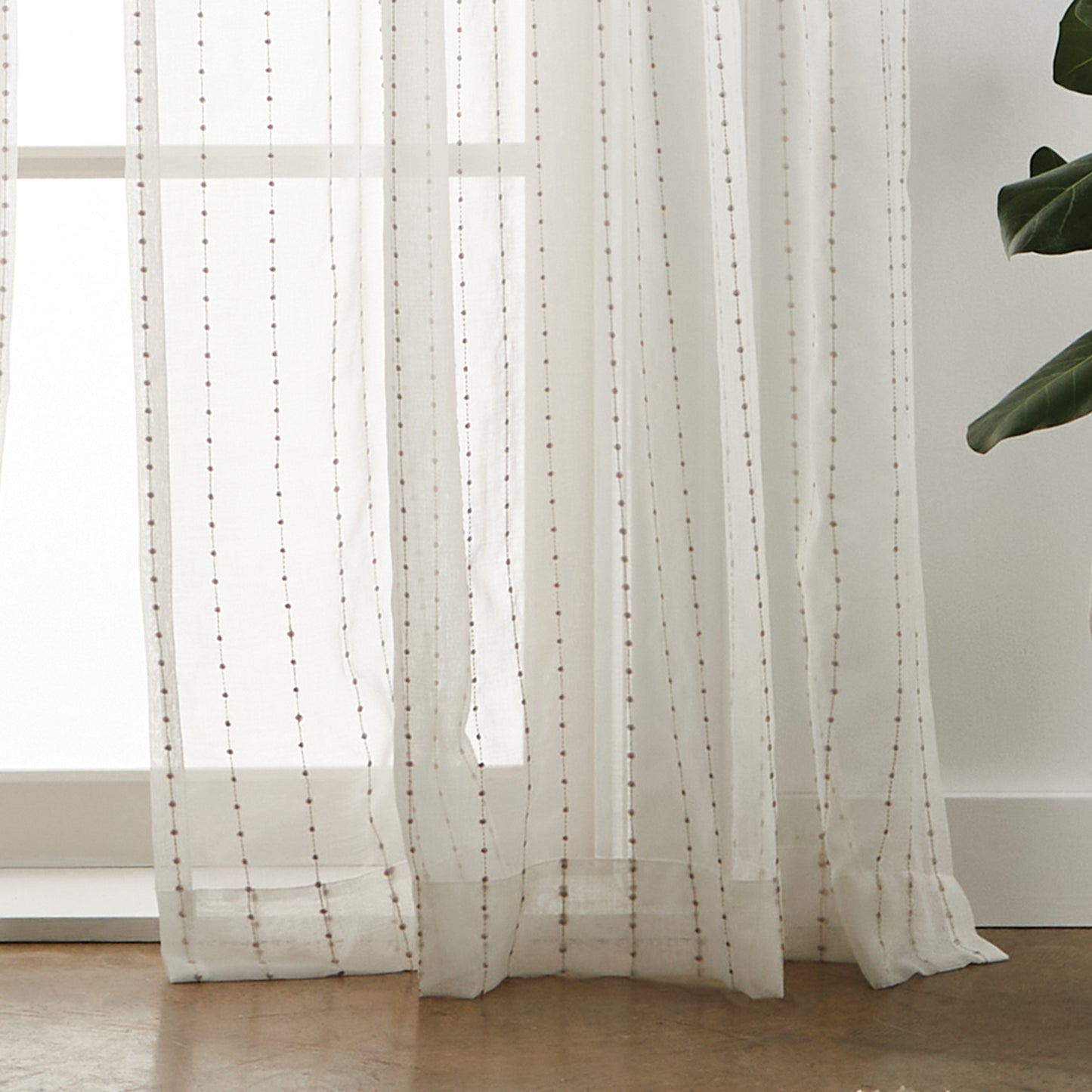 Marth Stewart Dot Embroidery Curtain Panel