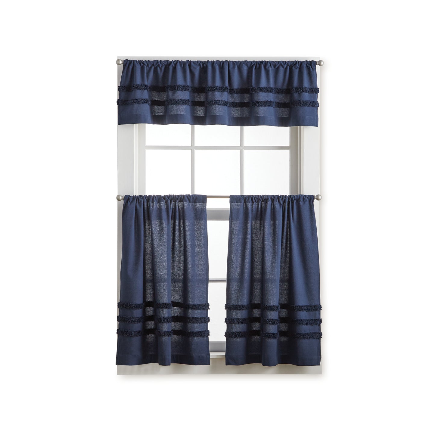 Martha Stewart Water's Edge Tufted Curtain Panels