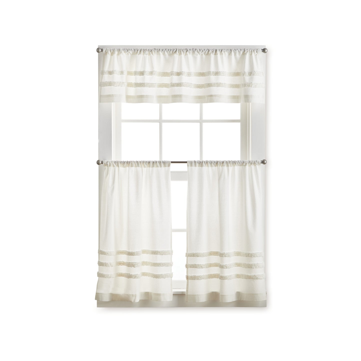 Martha Stewart Water's Edge Tufted Curtain Panels