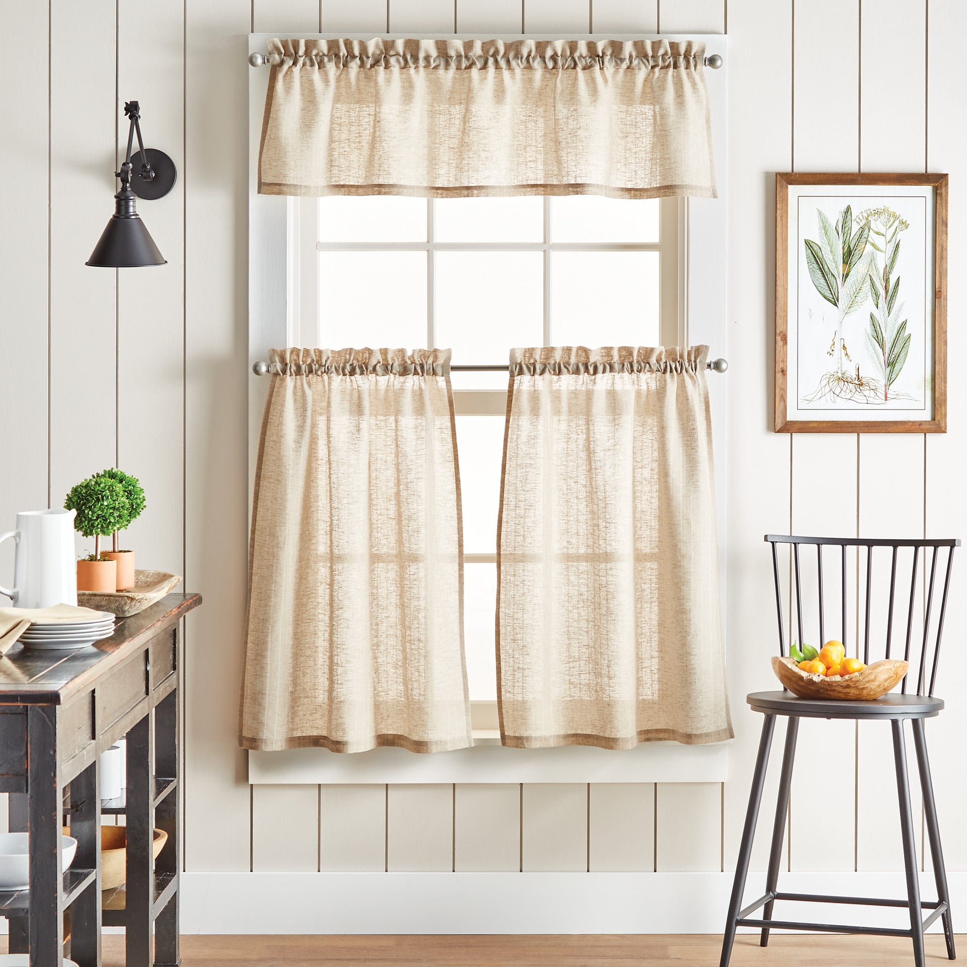 Martha Stewart Linen Stripe Curtain Panel