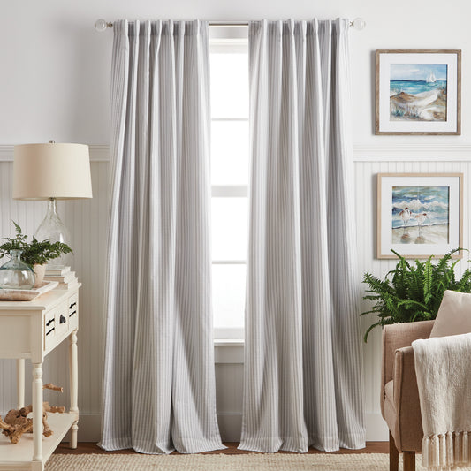 Martha Stewart Ticking Stripe Curtain Panel