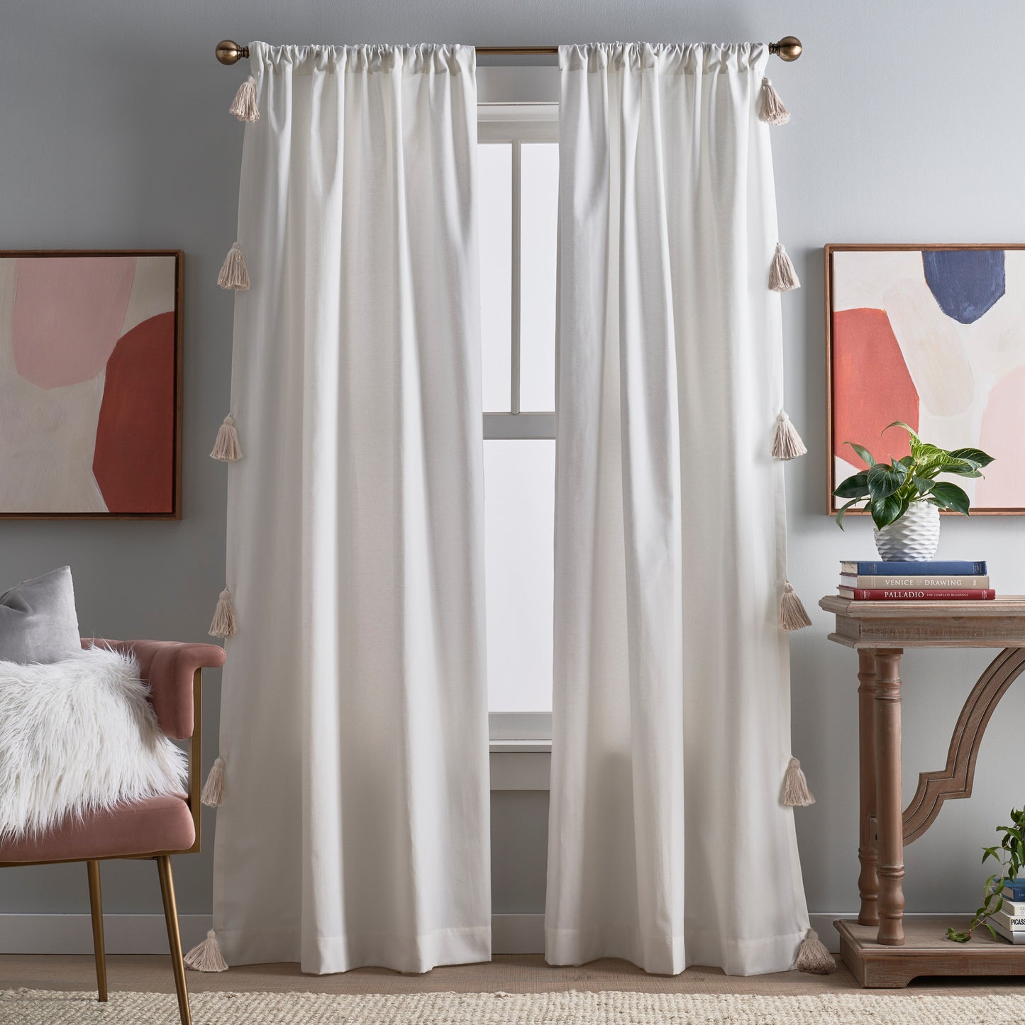 Peri Home Chunky Tassel Curtain Panel