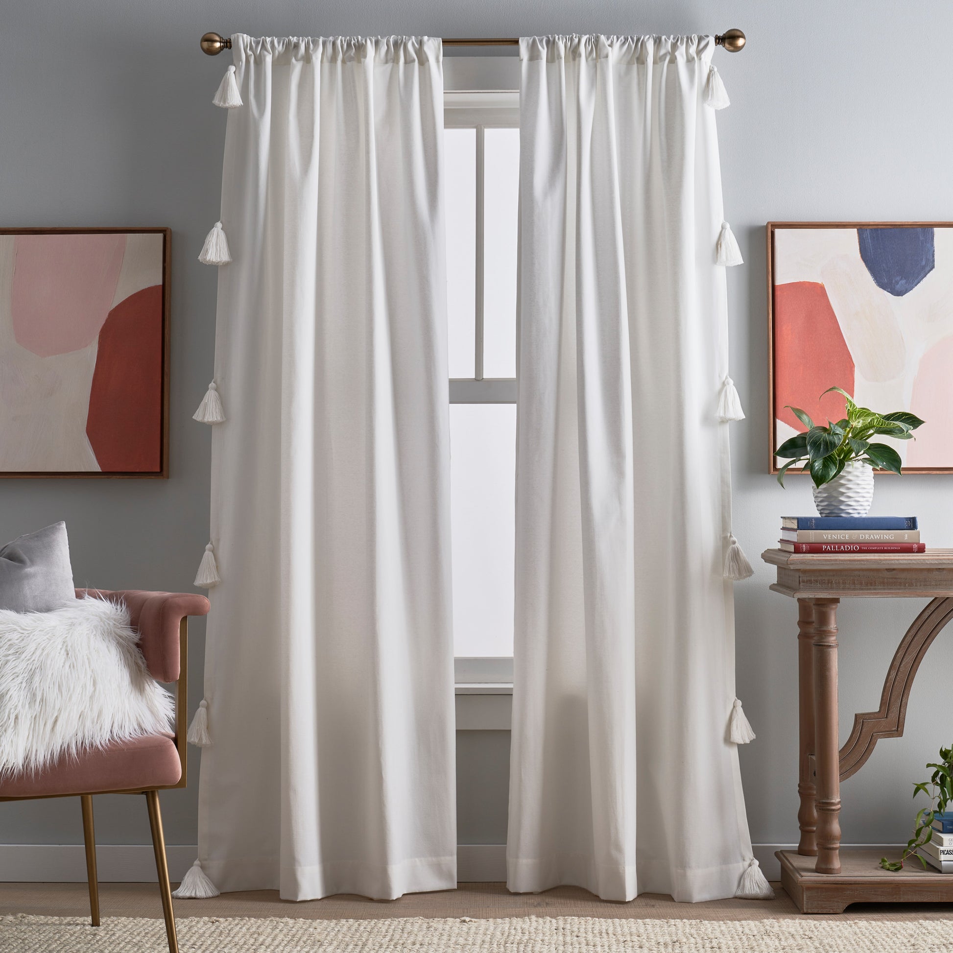 Peri Home Chunky Tassel Curtain Panel