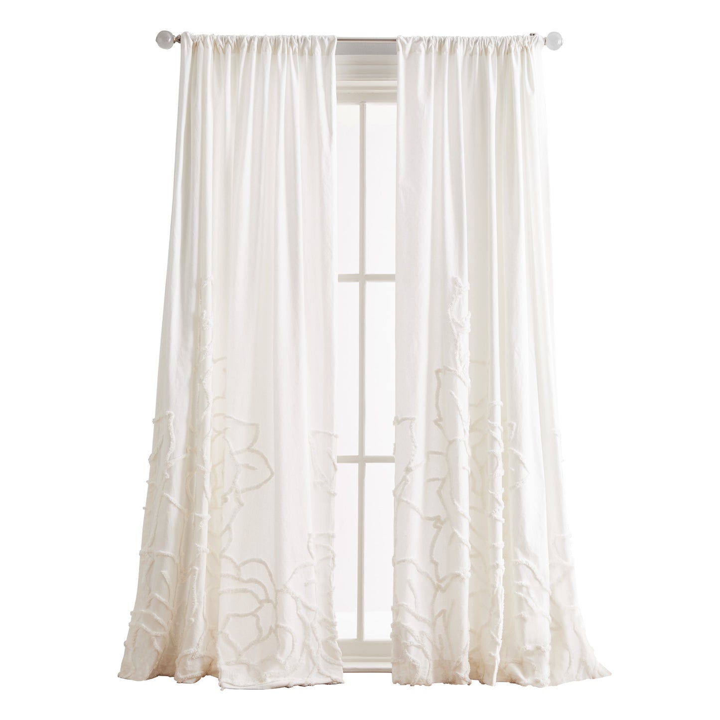 Peri Home Chenille Rose Curtain Panel