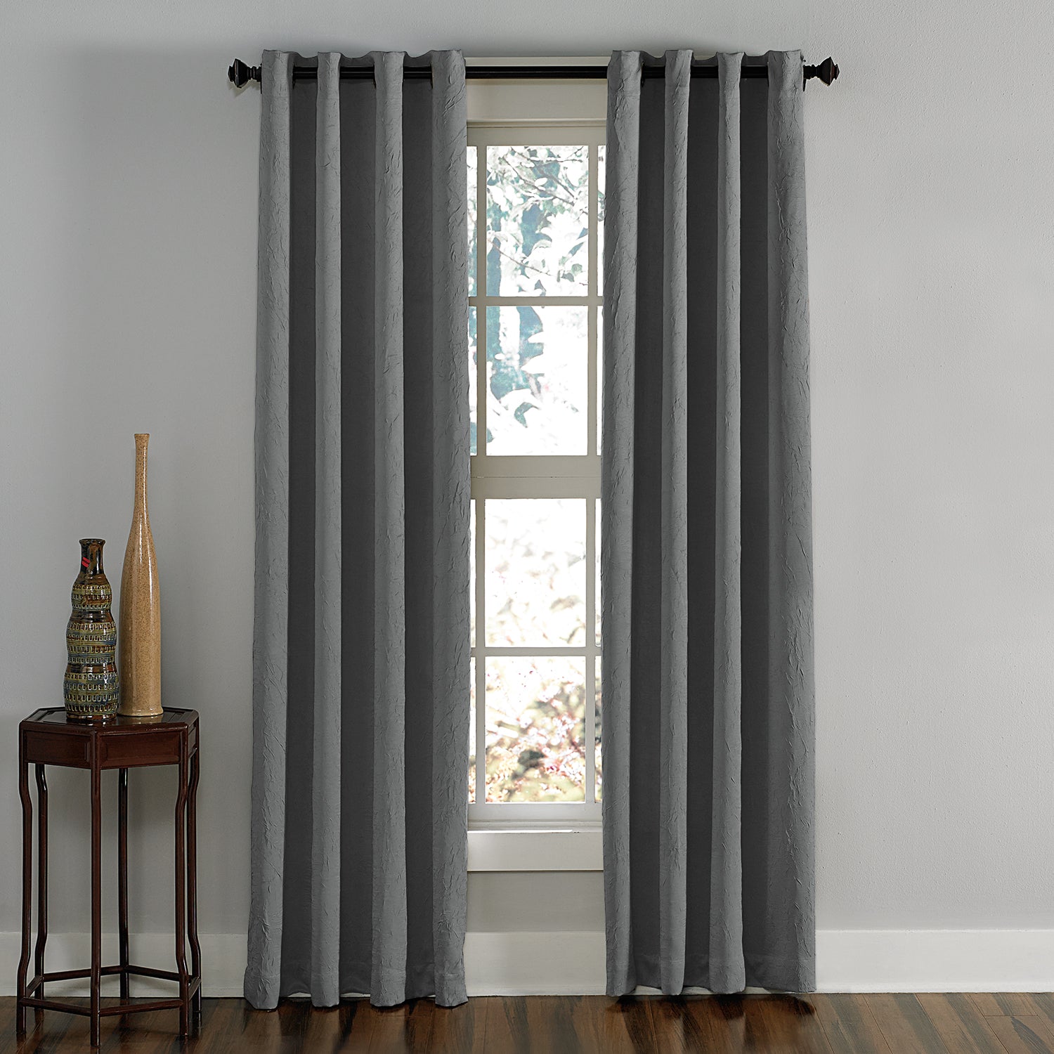 Curtainworks Lenox Window Curtain Panel Grey