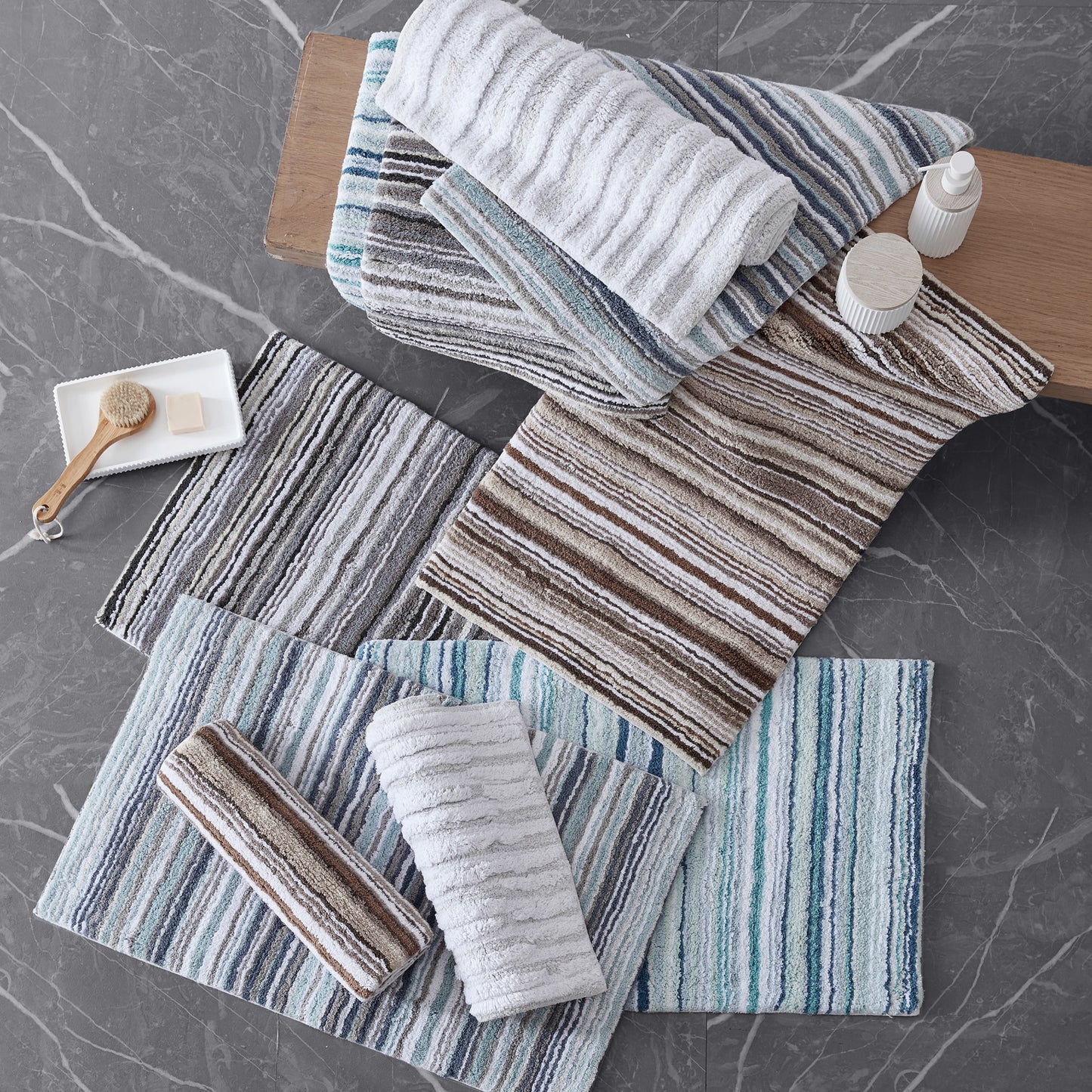 DKNY Houston Stripe Bath Rug