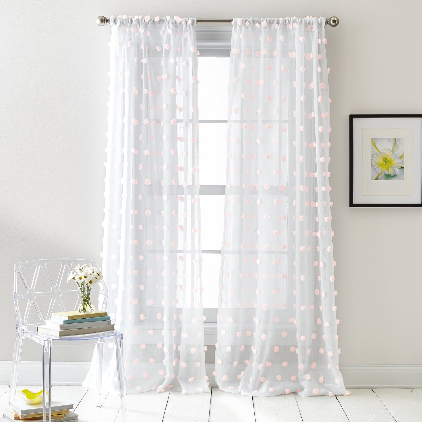 DKNY Ella Window Curtain Panel Pink