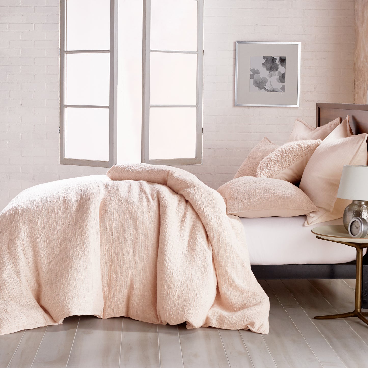 DKNY PURE Texture Bedding Duvet Collection Blush
