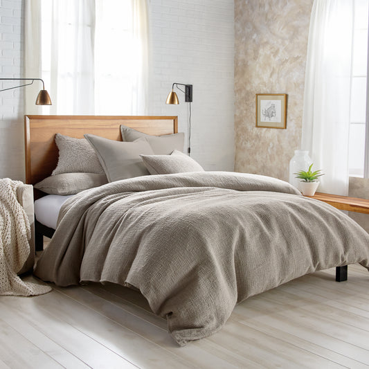 DKNY PURE Texture Bedding Duvet Collection Grey