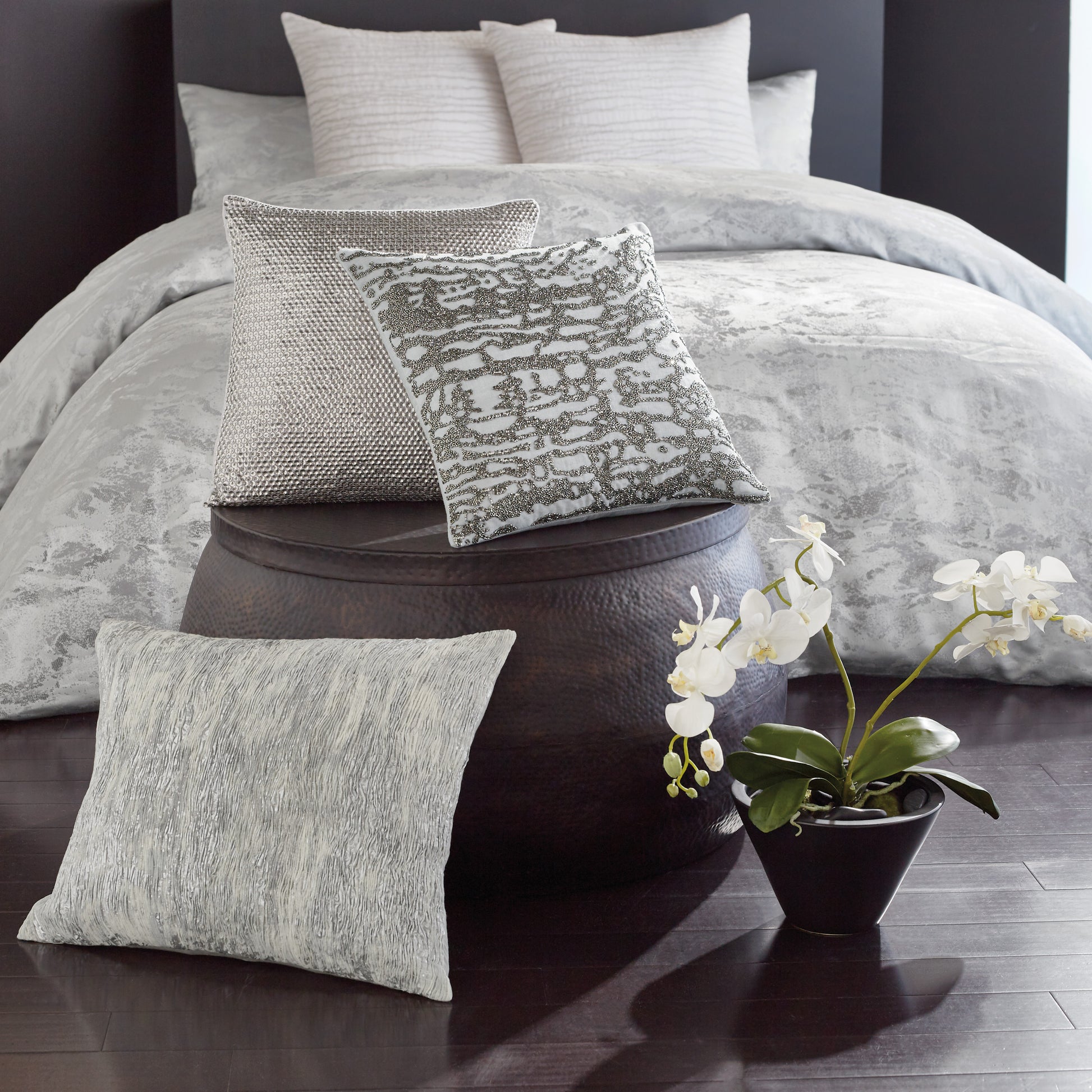 Donna Karan Luna Beaded Decorative Pillow