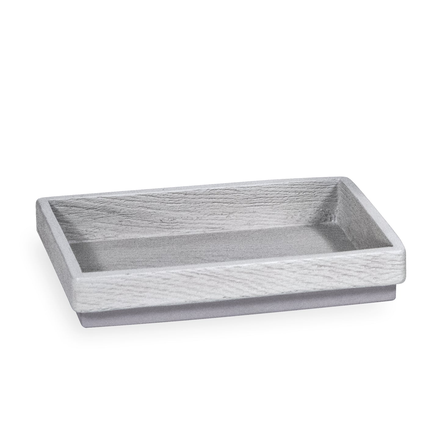 DKNY Grey Wood Accessories Soap Dish