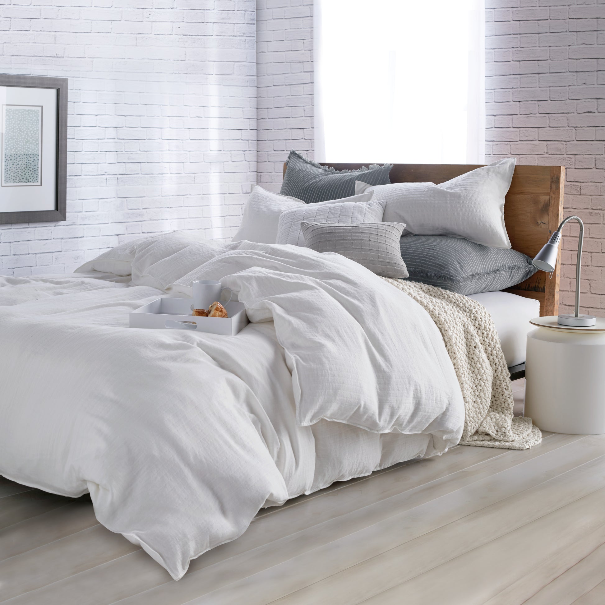 DKNY PURE Comfy Bedding Duvet Collection White