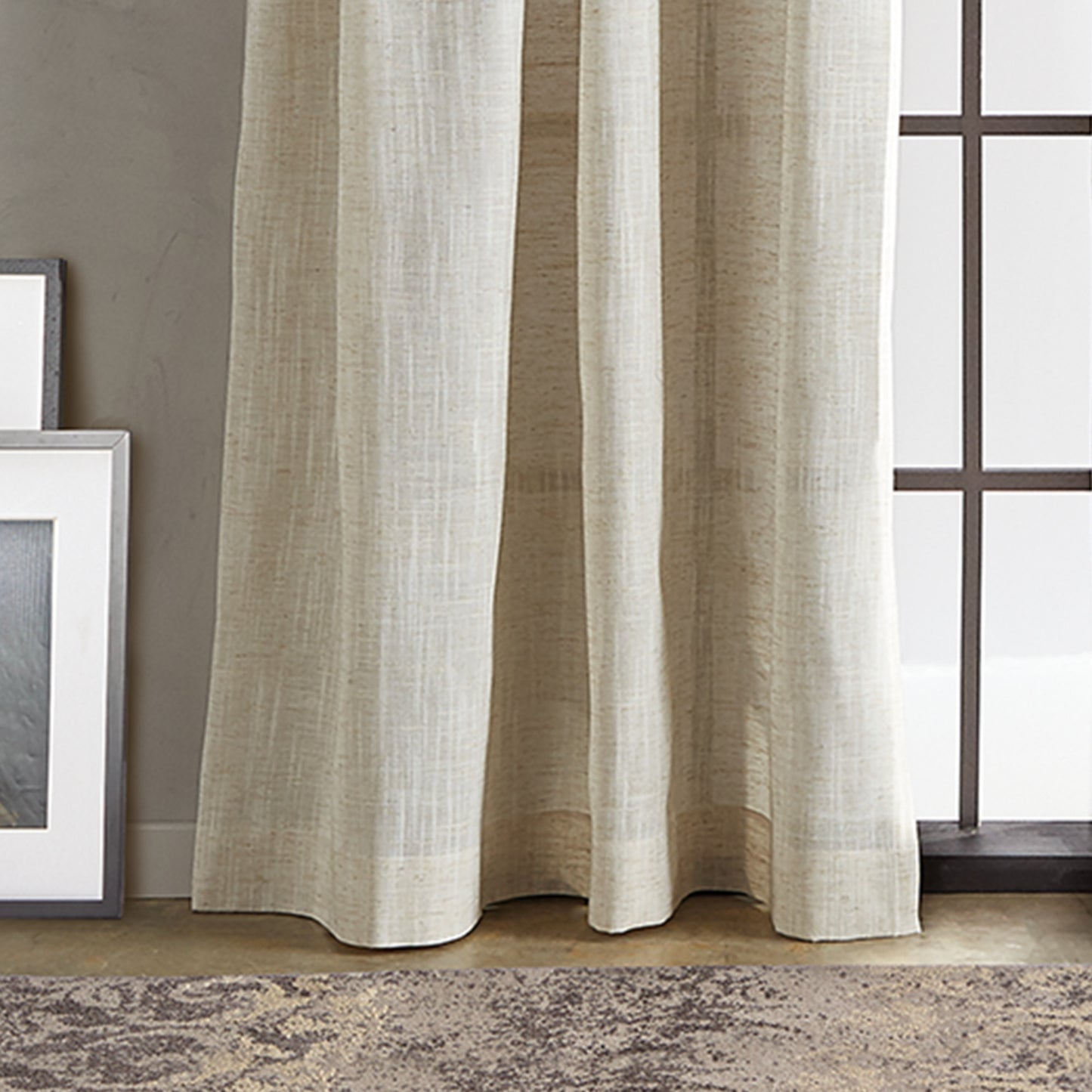 DKNY Classic Linen Inverted Pleat Curtain Panel Pair