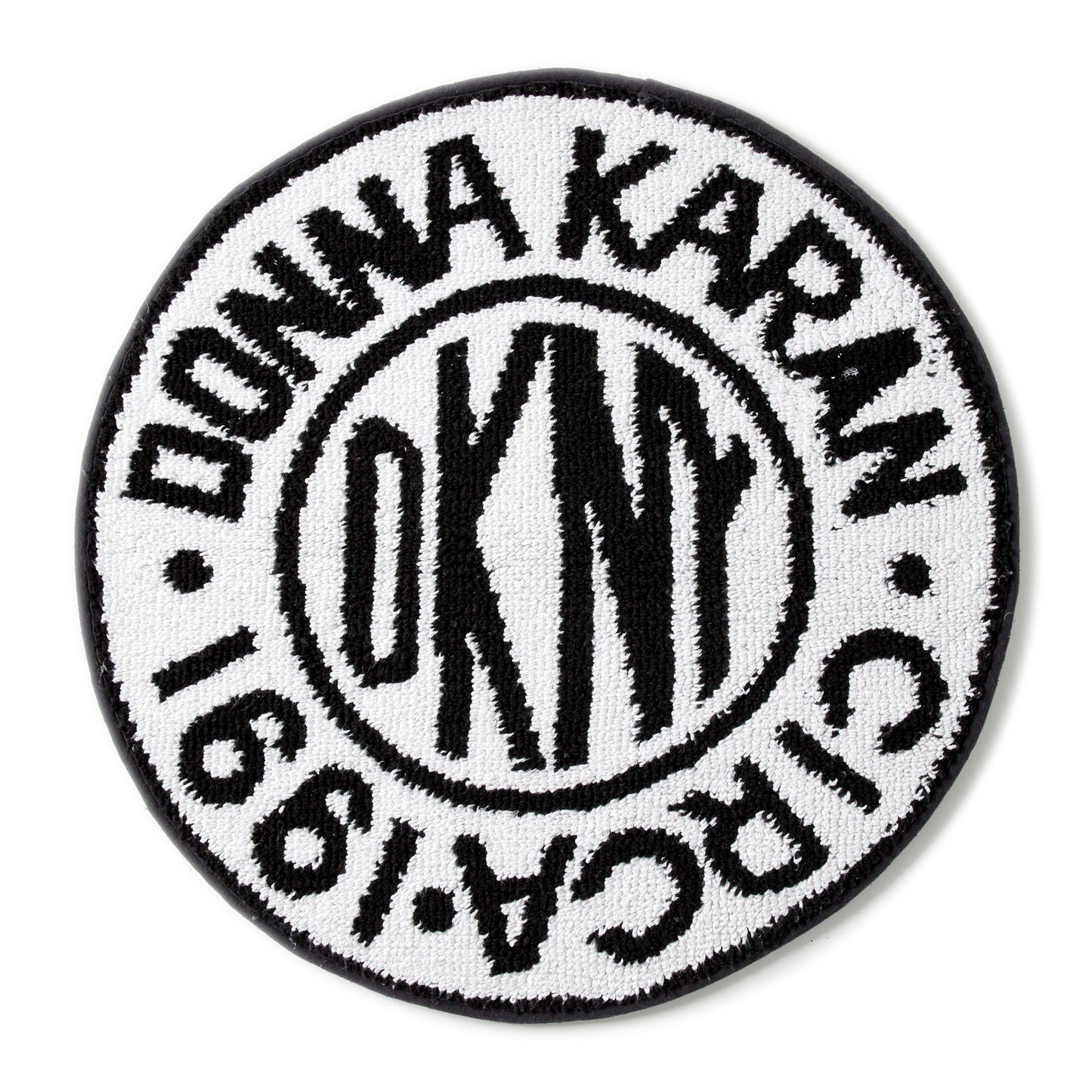 DKNY Circle Logo Bath Rug Black/White