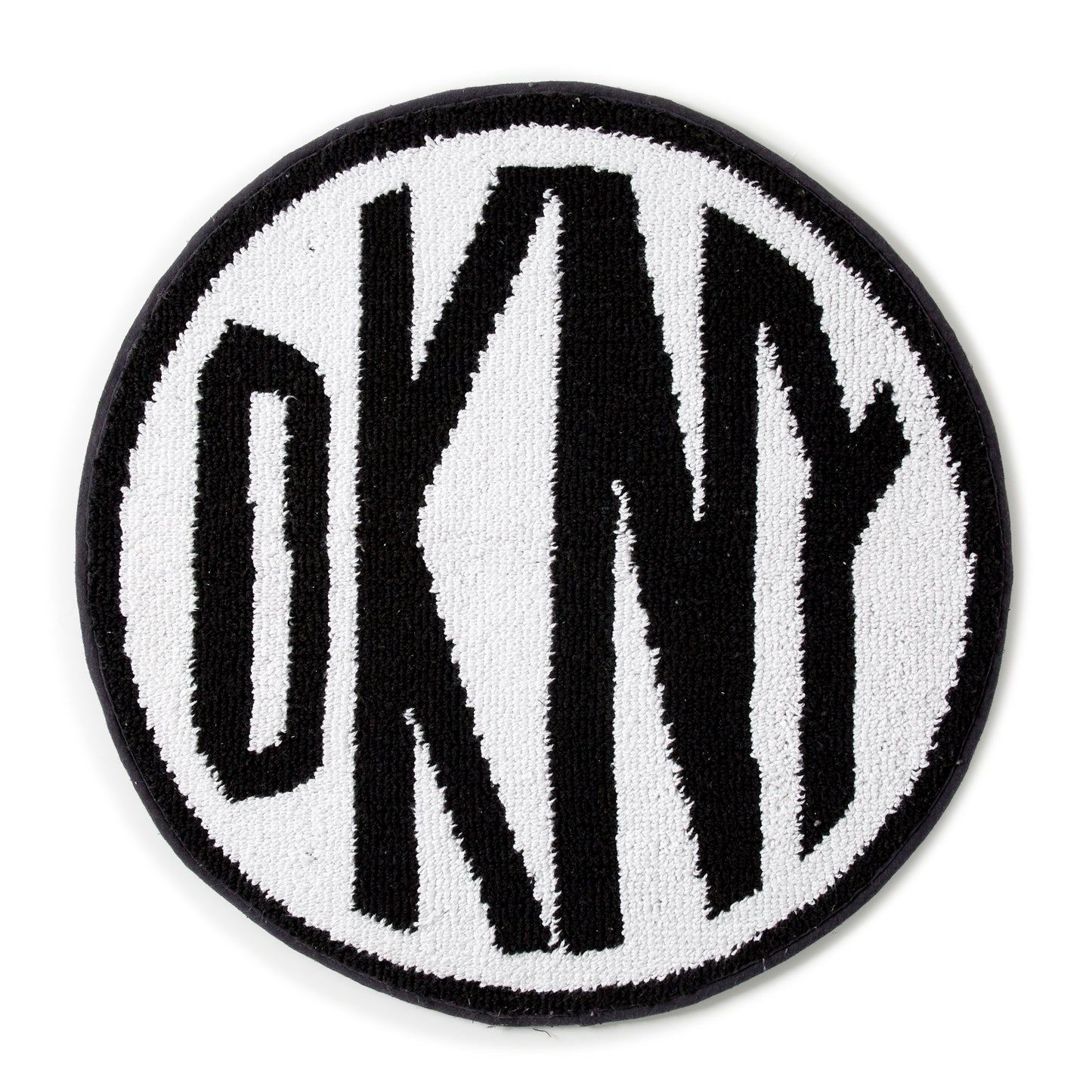 DKNY Circle Logo Bath Rug Black/White