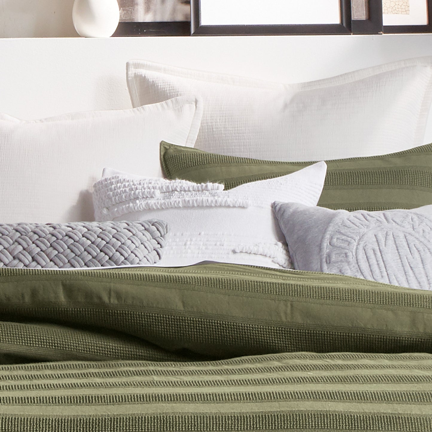 DKNY Textured Stripe Decorative Pillow