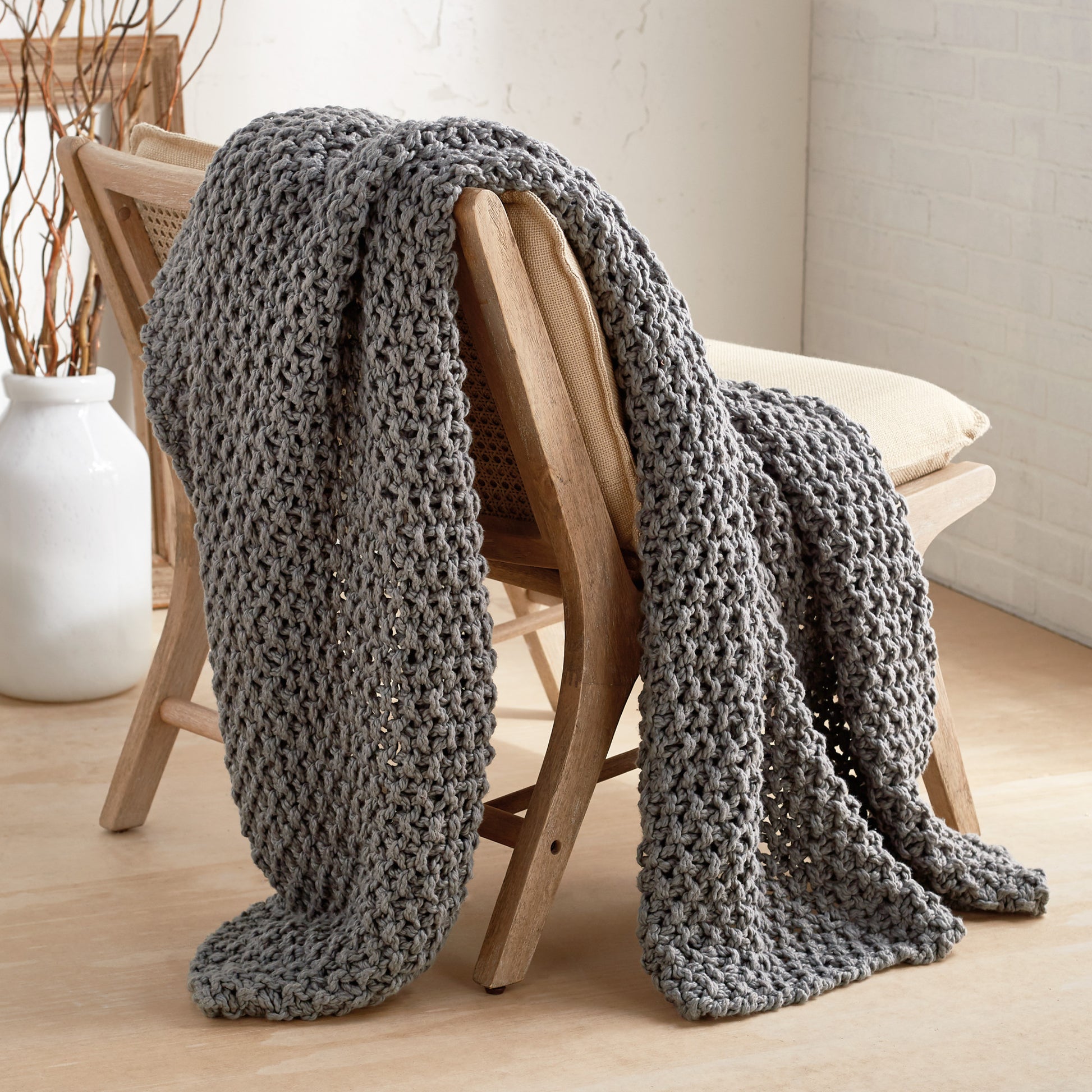 Pure Chunky Knit Throw