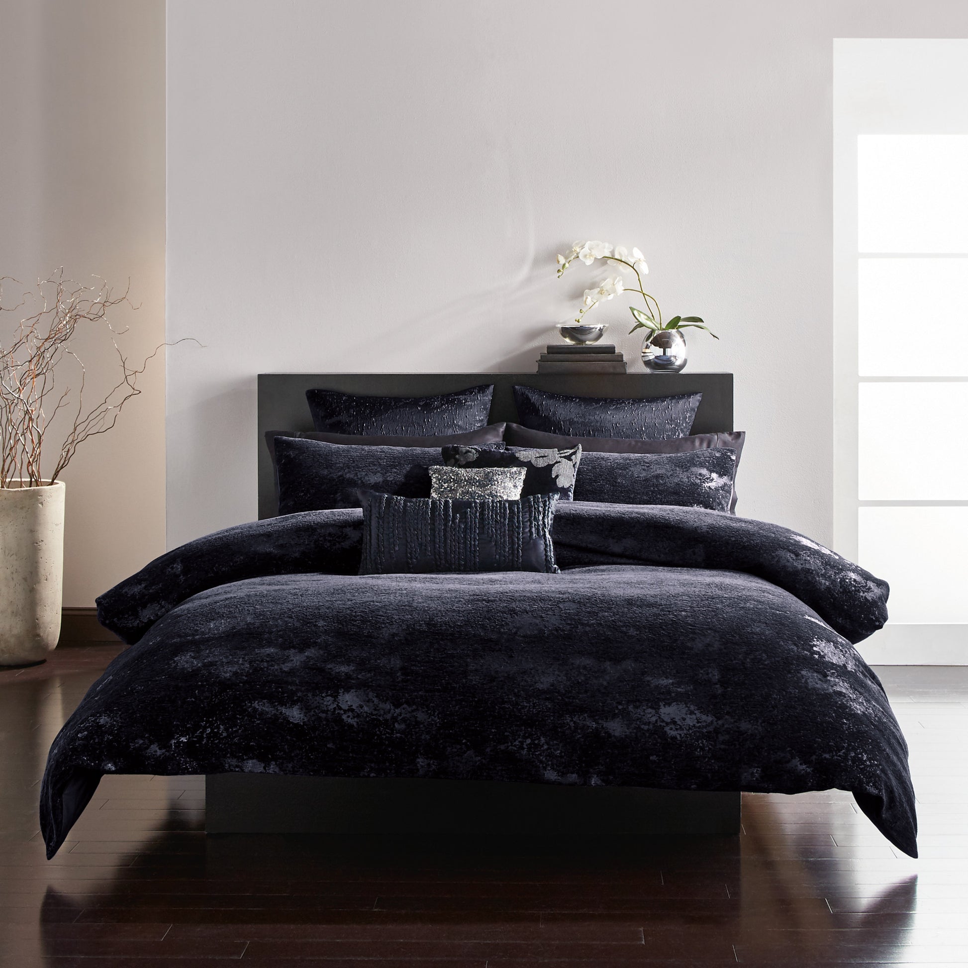 Donna Karan Sapphire Beaded Decorative Pillow
