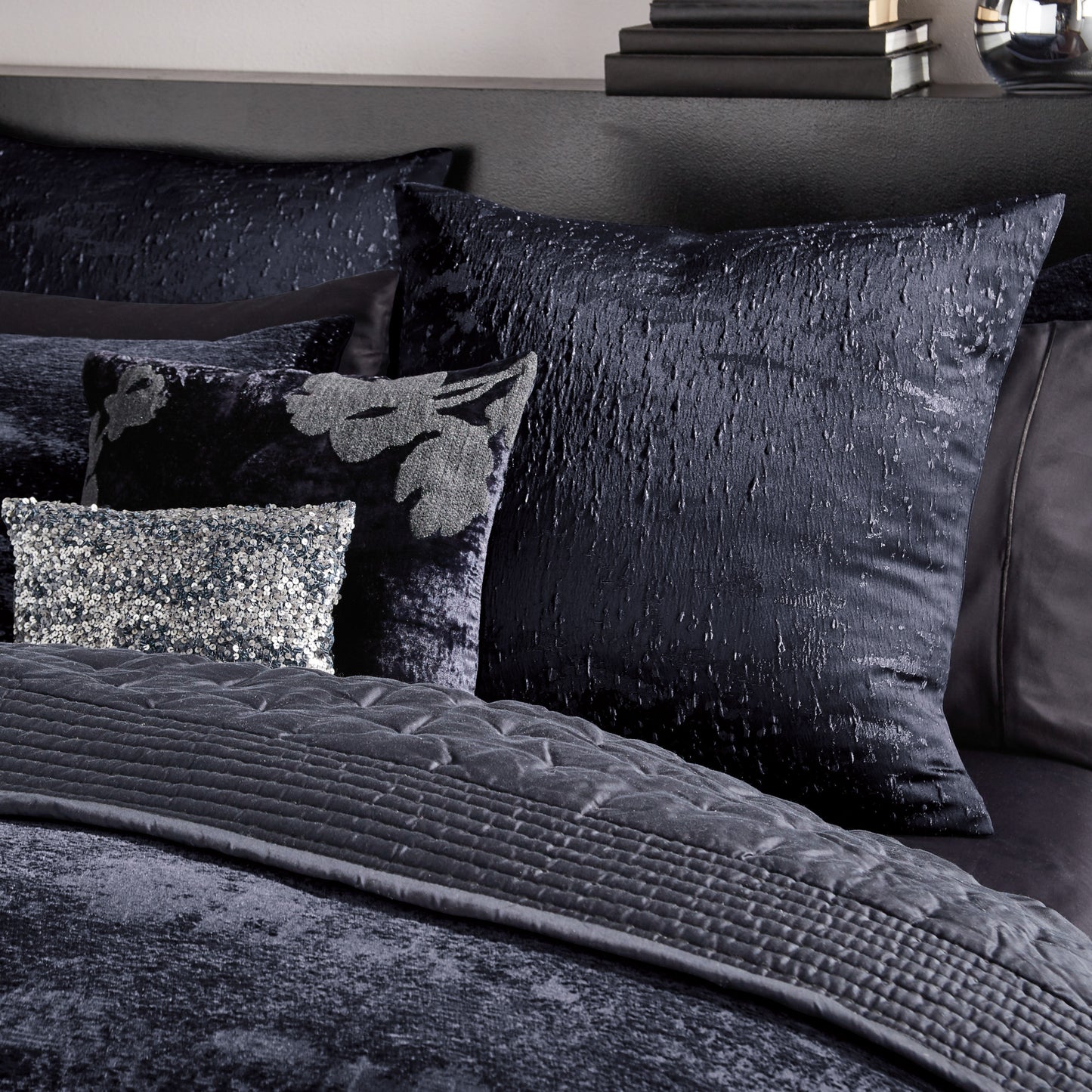 Donna Karan Sapphire Beaded Decorative Pillow