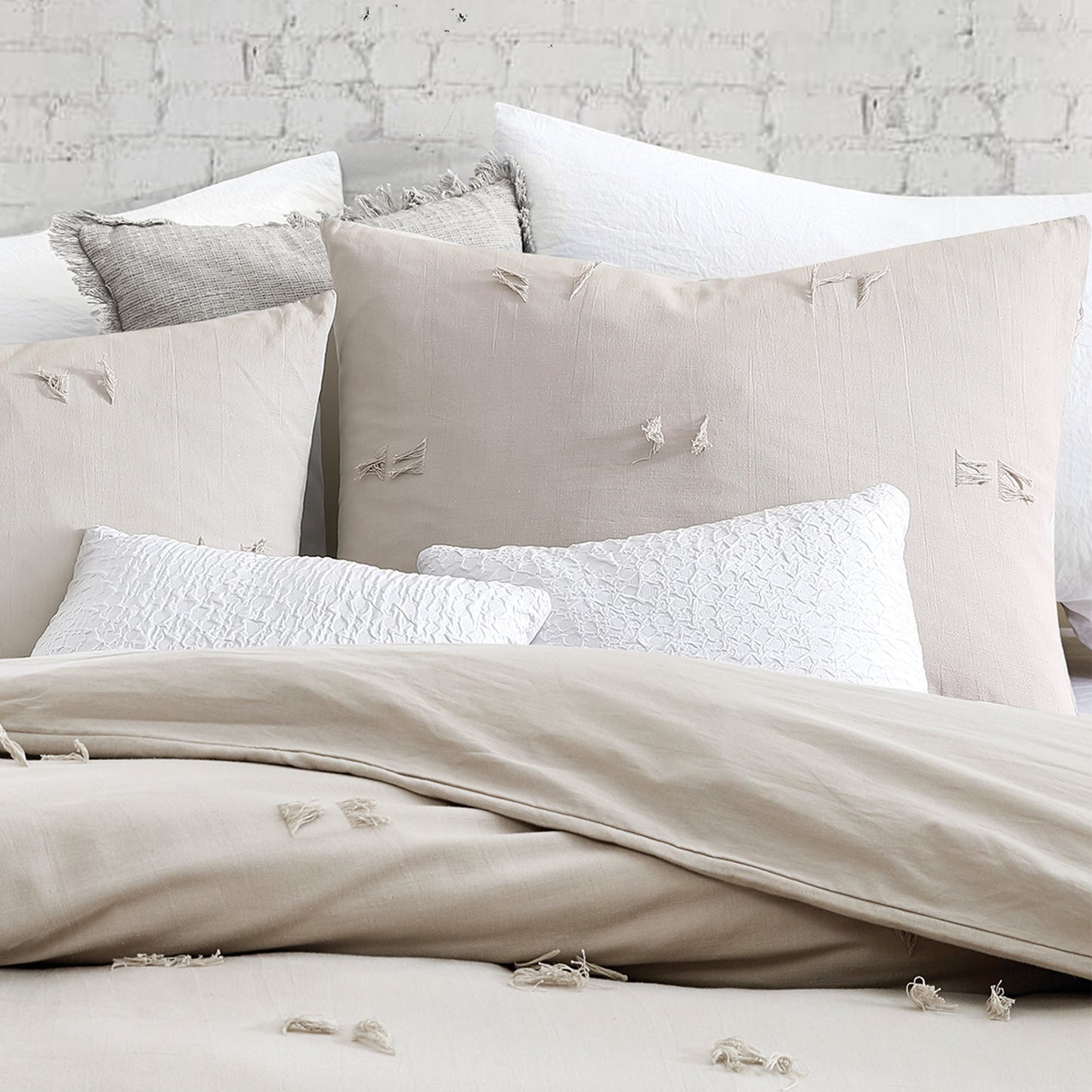 DKNY Textured Fringe Comforter Set