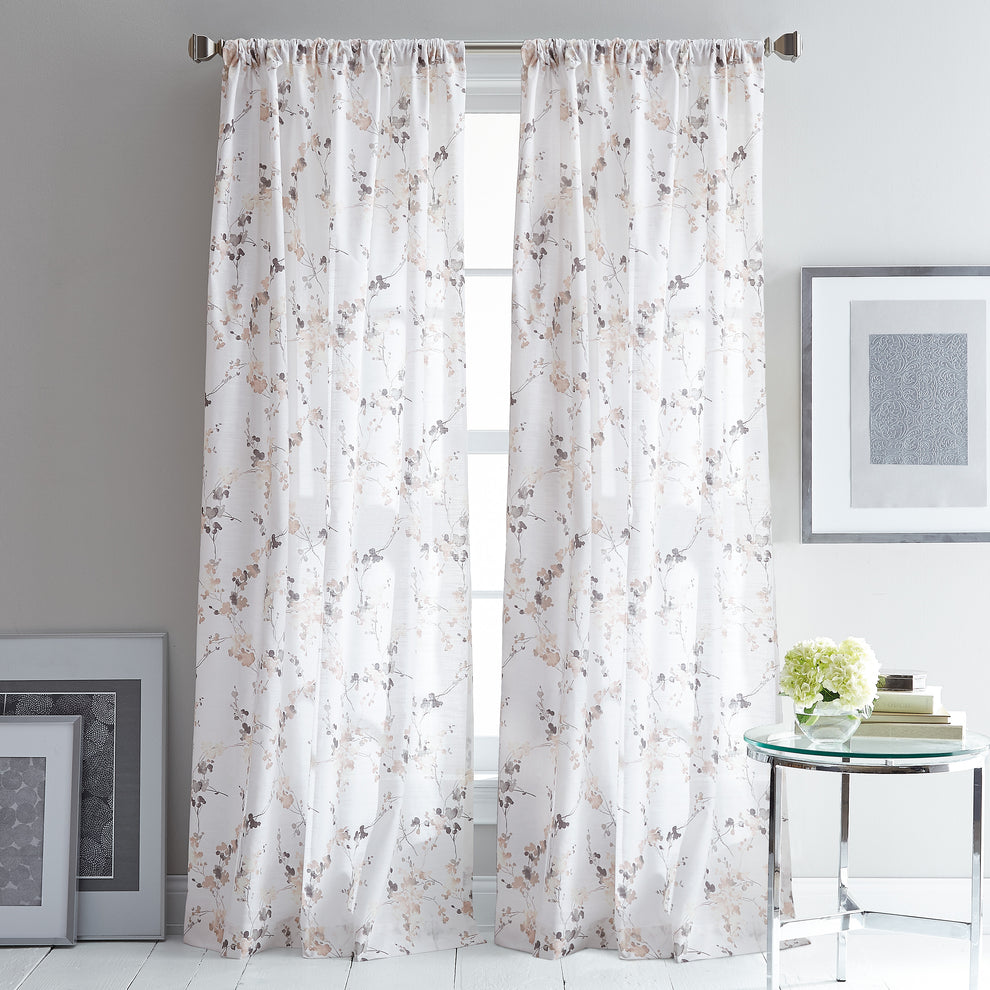 Dkny Wallflower Sheer Curtain Panel – Decoratd