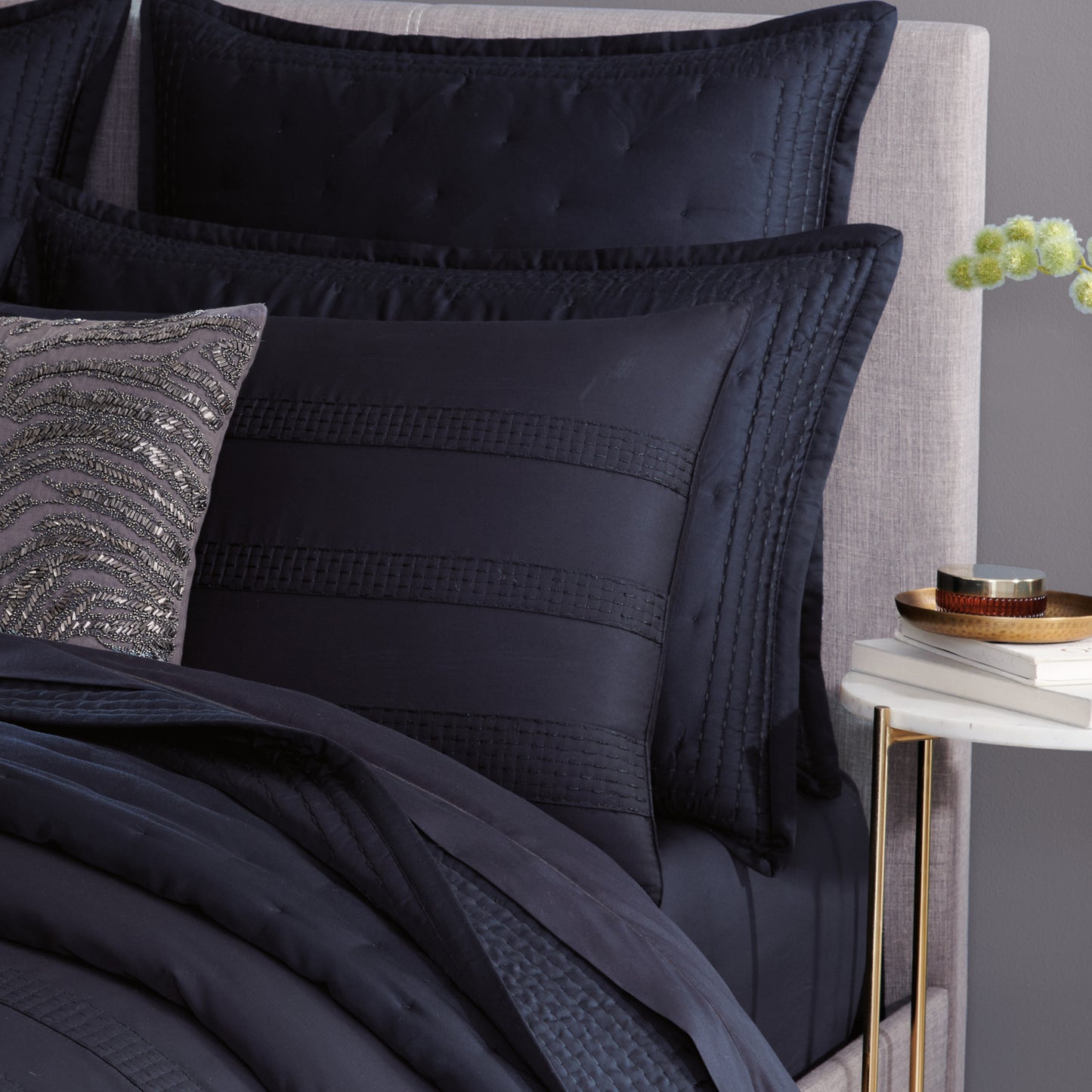 Donna Karan Essential Silk Stripe Duvet Collection