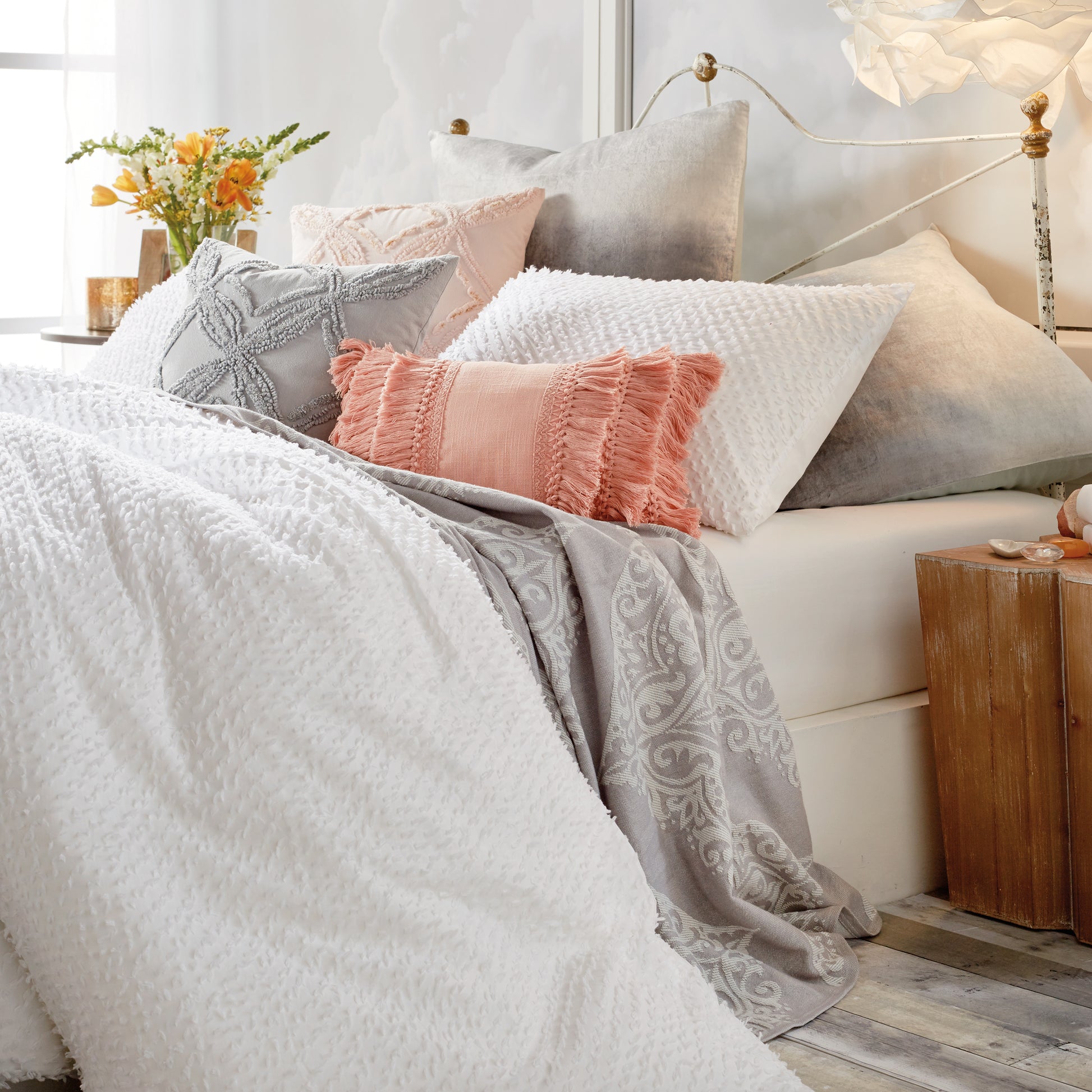 Peri Home Dot Fringe Duvet Bedding Collection