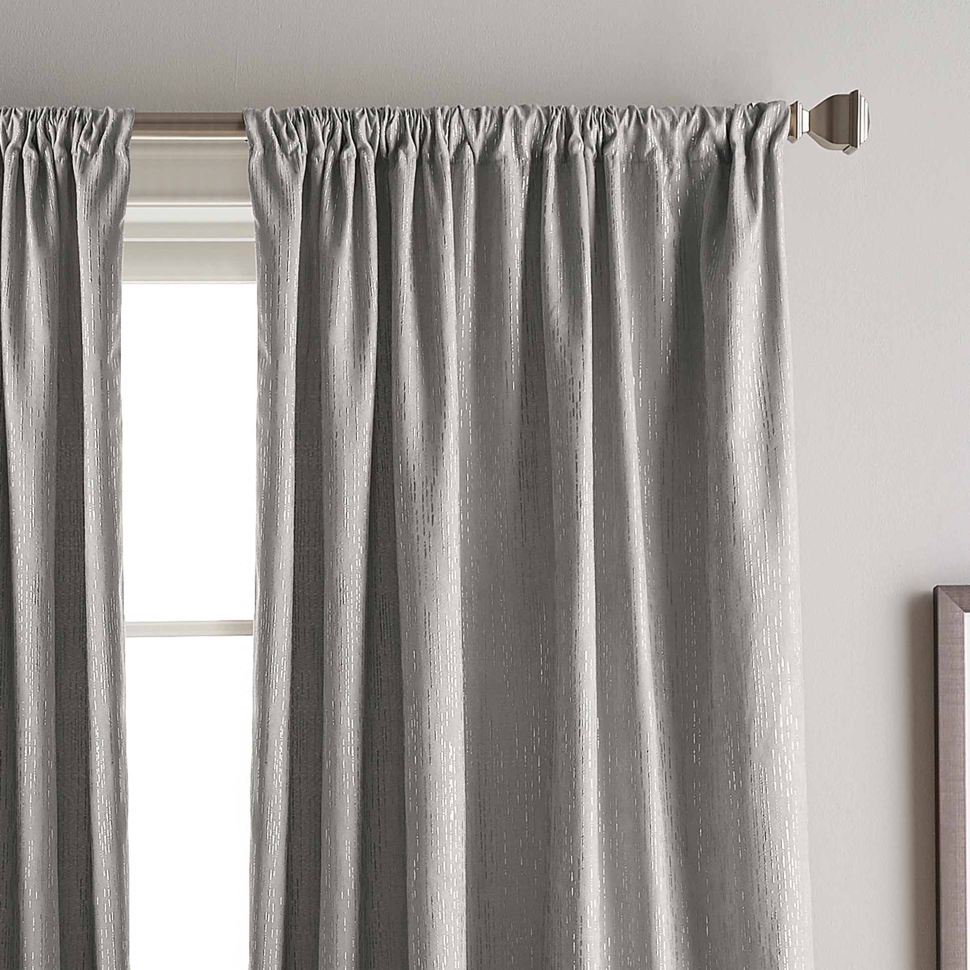 DKNY Urban Melody Window Curtain Panel Grey